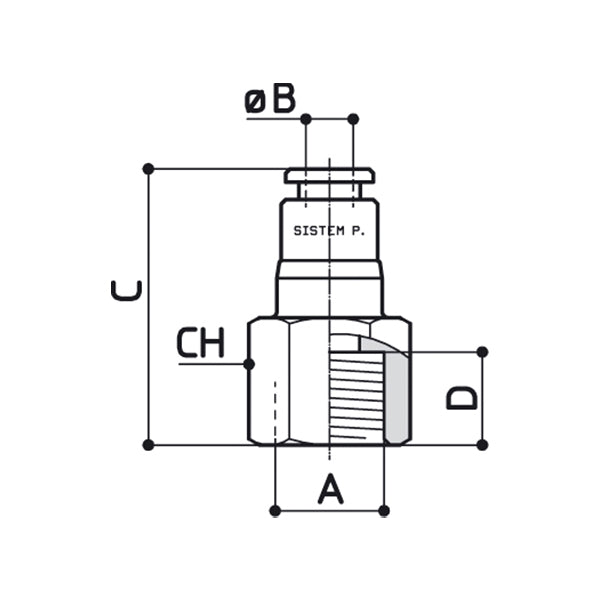 50/AF - Raccordo DRITTO filettato FEMMINA - Raccordi rapidi in METALLO - Raccorderia - Ani (Conf. da 10pz) 50/AF - Raccordo DRITTO filettato FEMMINA - Raccordi rapidi in METALLO - Raccorderia - Ani (Conf. da 10pz)